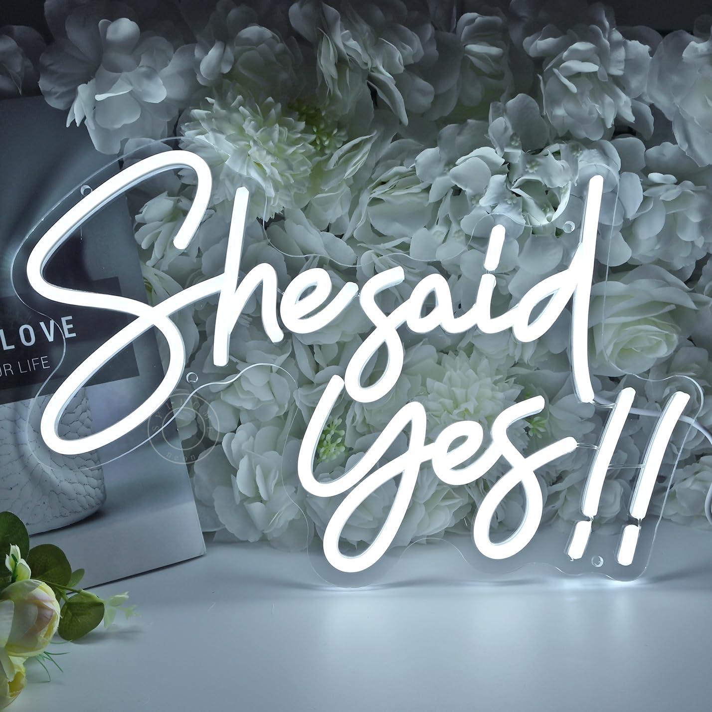 Neon Sign Party - She Said Yes Neon Sign USB