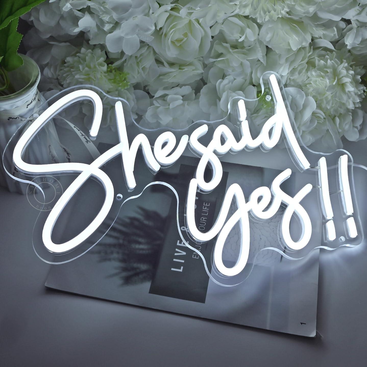 She Said Yes Neon Sign USB Dim - Neon Sign Party ulasan dan harga