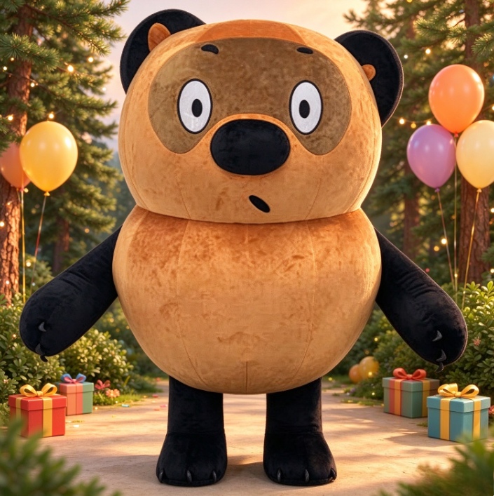 Brown Black Bear Inflatable Ma - Event & Party Supply ulasan dan harga