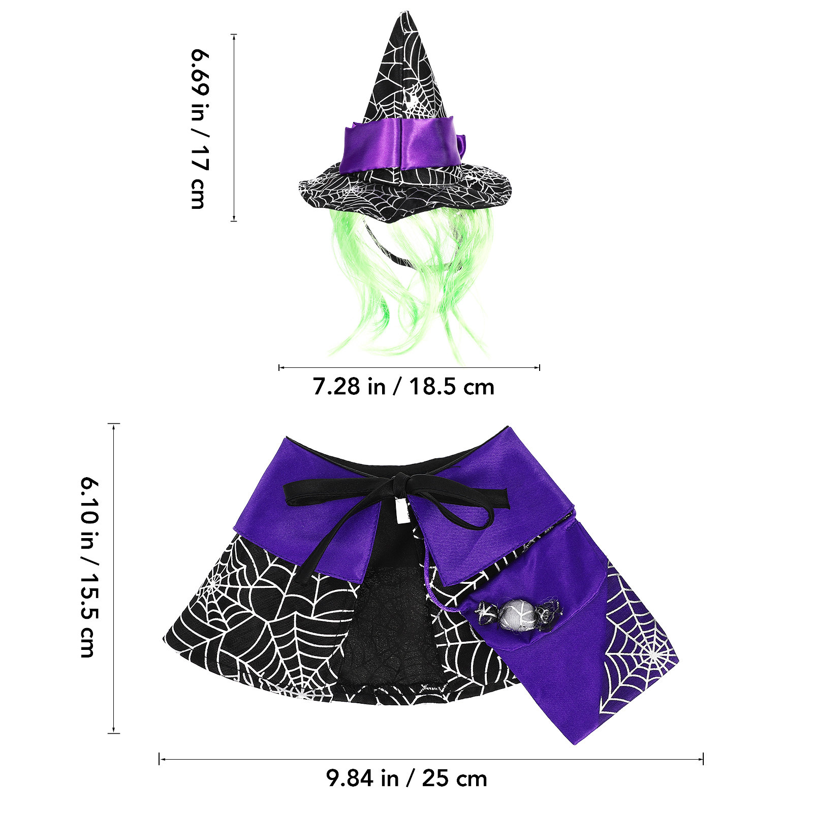 1Set Halloween Cat Costume Cat - Party Hat Cone ulasan dan harga
