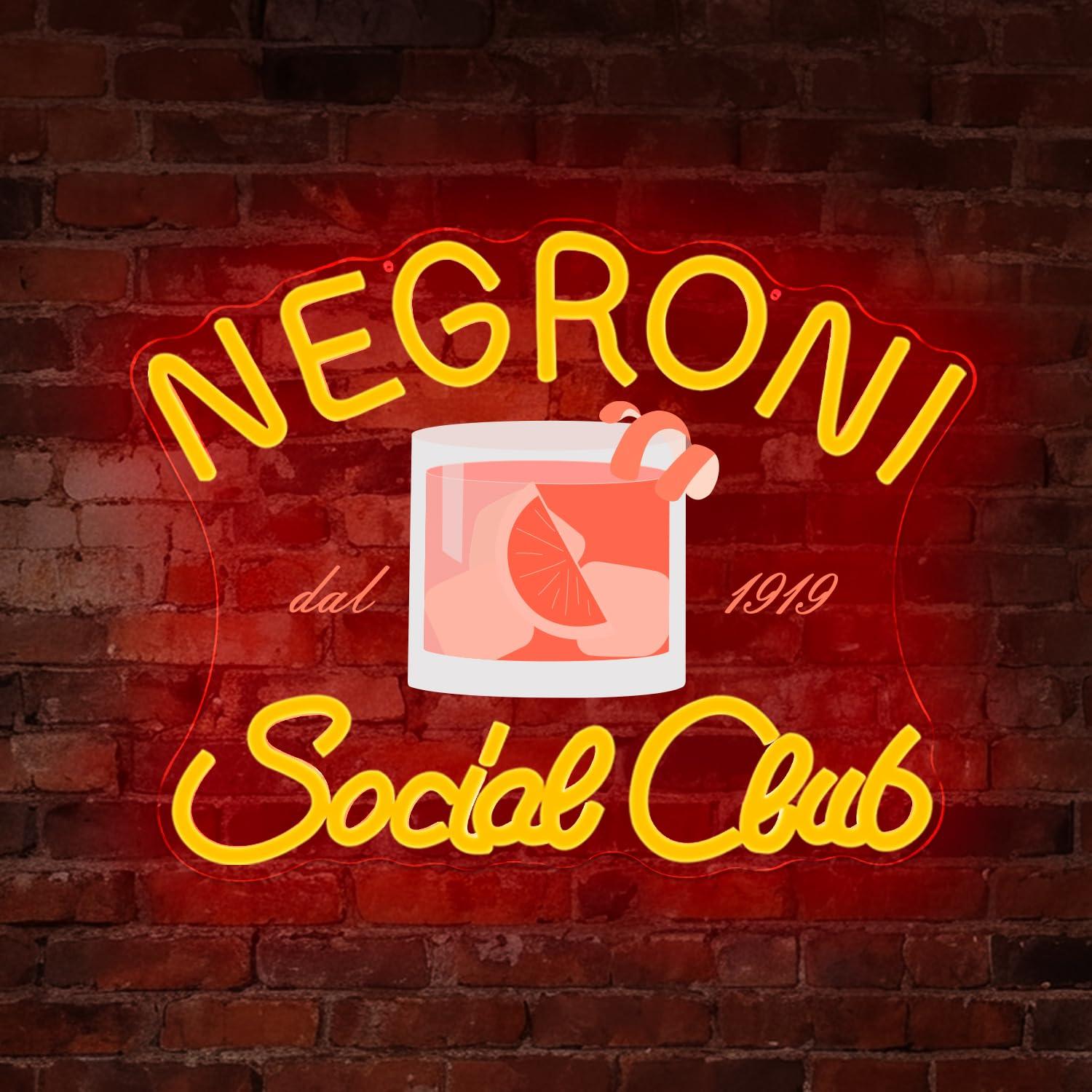 Negroni Social Club Neon Sign  - Neon Sign Party ulasan dan harga