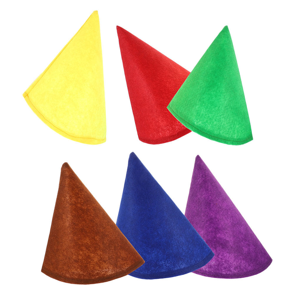 6Pcs Playful Felt Cone Hats Gn - Party Hat Cone ulasan dan harga
