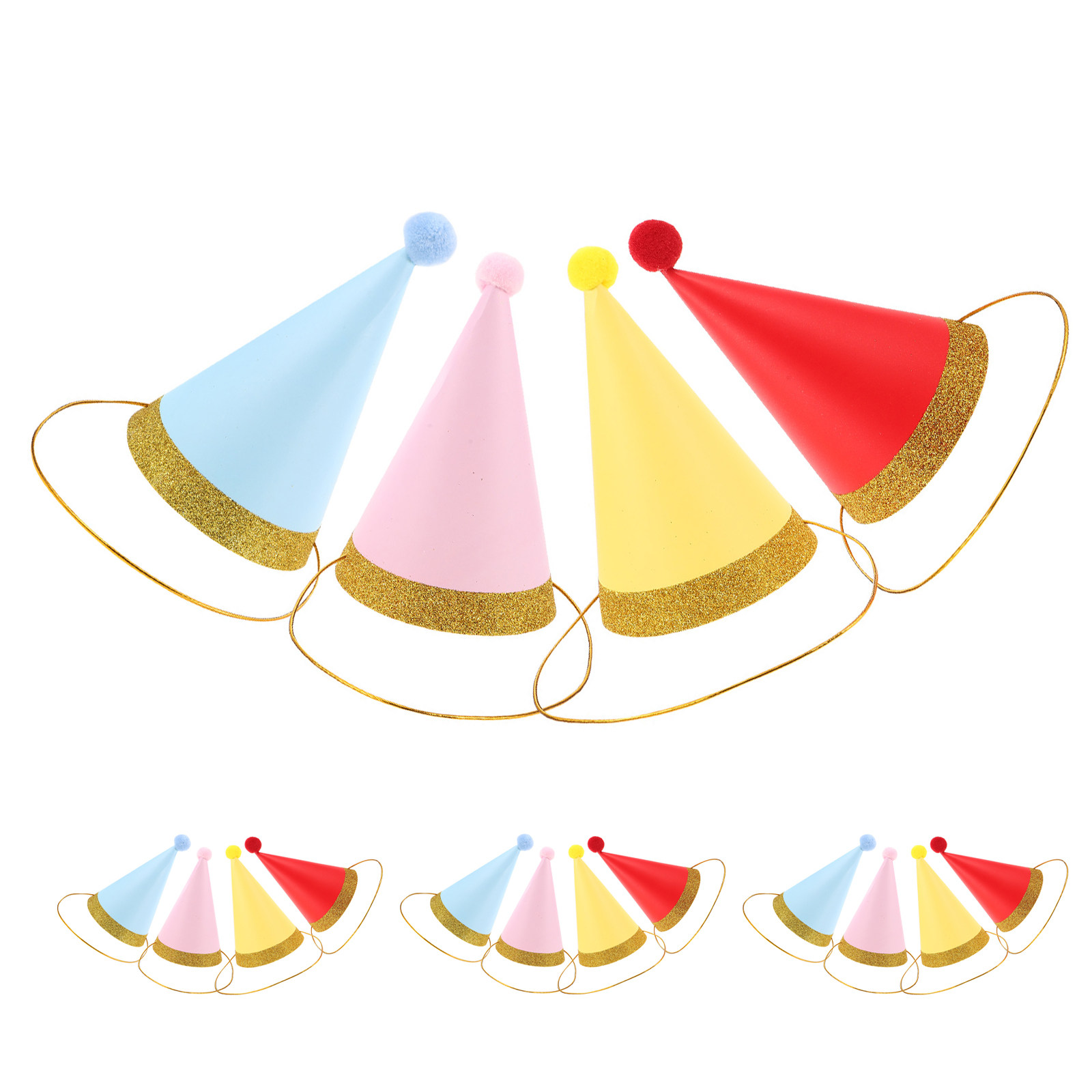 16Pcs Pet Birthday Hat Comfort - Party Hat Cone ulasan dan harga