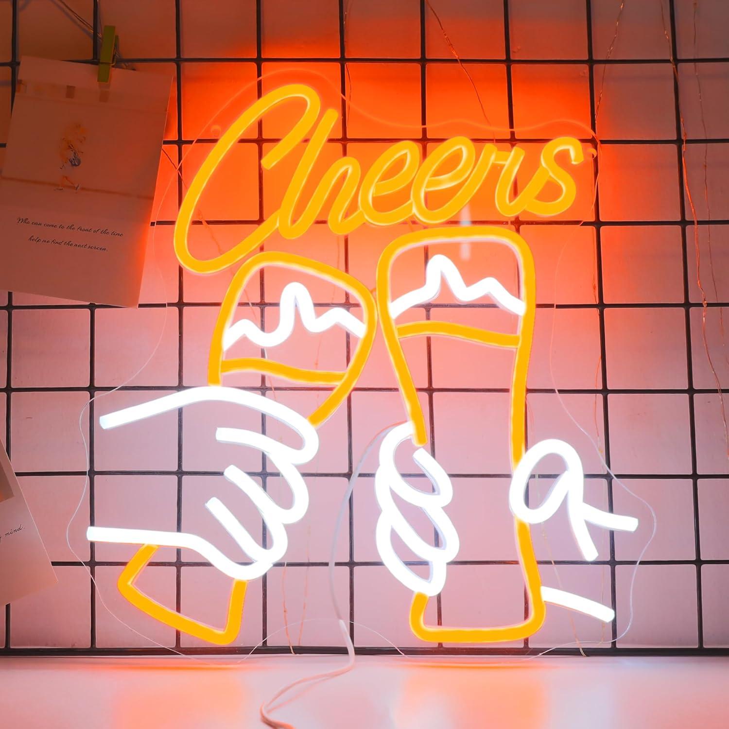 Cheers Cocktail Neon Sign USB  - Neon Sign Party ulasan dan harga